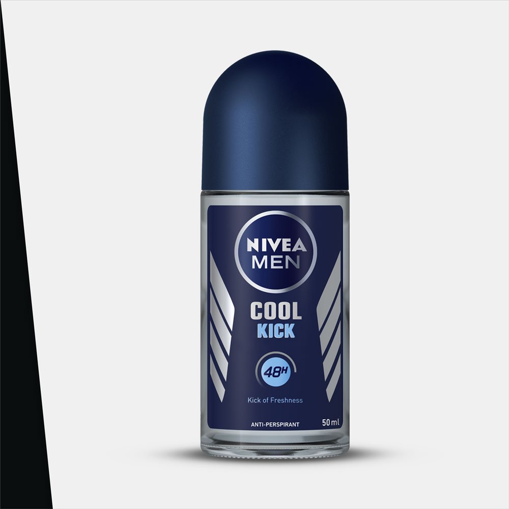 NIVEA Men Cool Kick Roll-On Anti-Perspirant Deodorant (50ml)